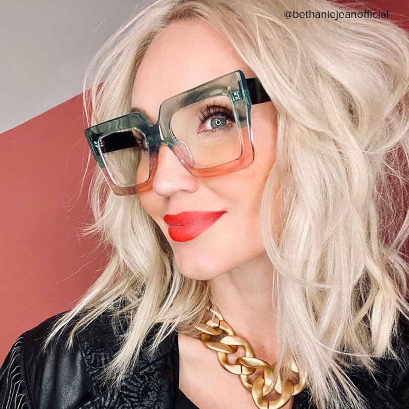 Brandon Square Green-Pink Glasses