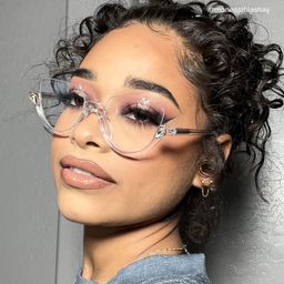 Felicia Cat Eye Clear Glasses7