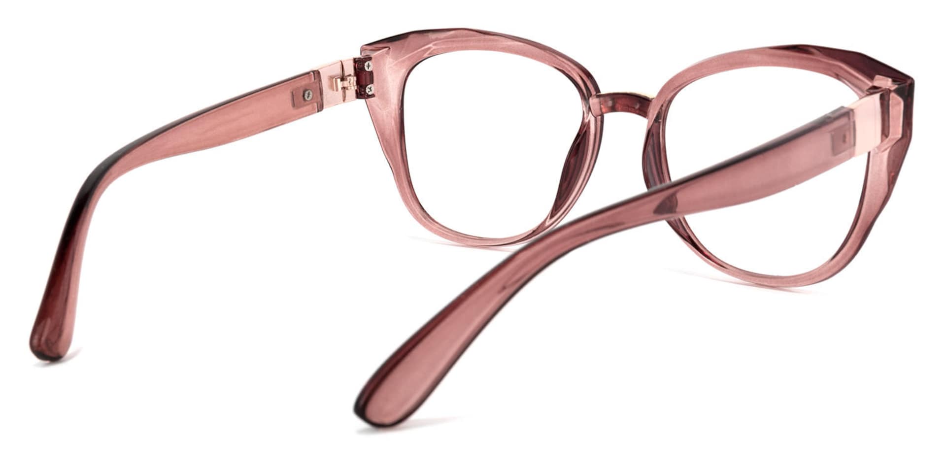 Mouna Cateye Dusty-Pink Glasses | Zeelool Glasses3