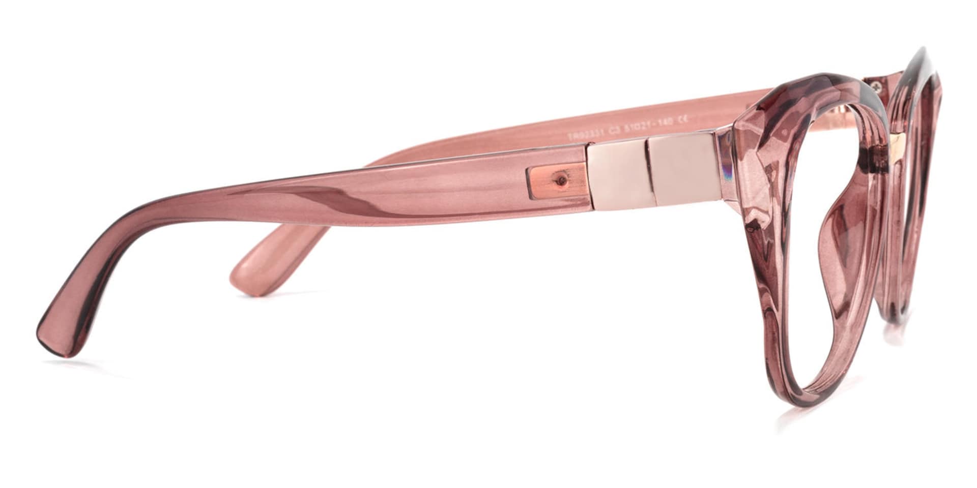 Mouna Cateye Dusty-Pink Glasses | Zeelool Glasses2