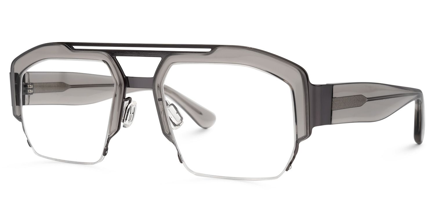 Curtis Aviator Gray Glasses | Zeelool Glasses2