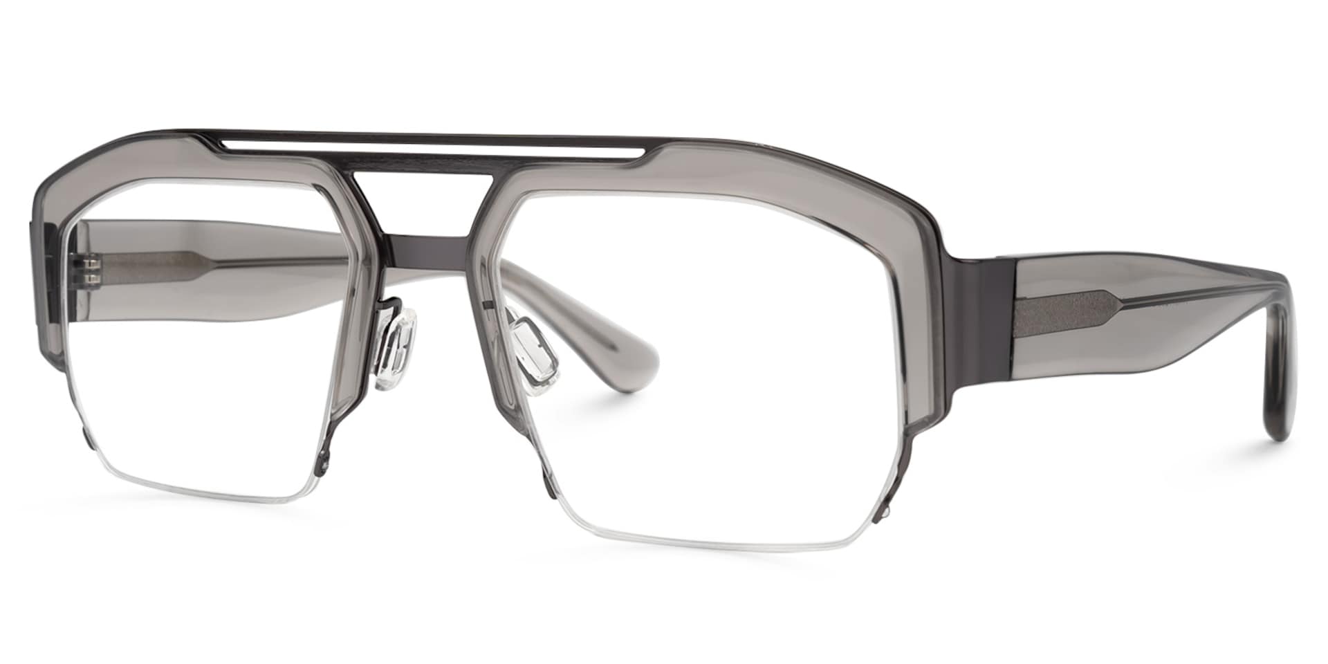 Curtis Aviator Gray Glasses | Zeelool Glasses2