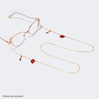 Stylish Red-Lips Lipstick Gold Chain0