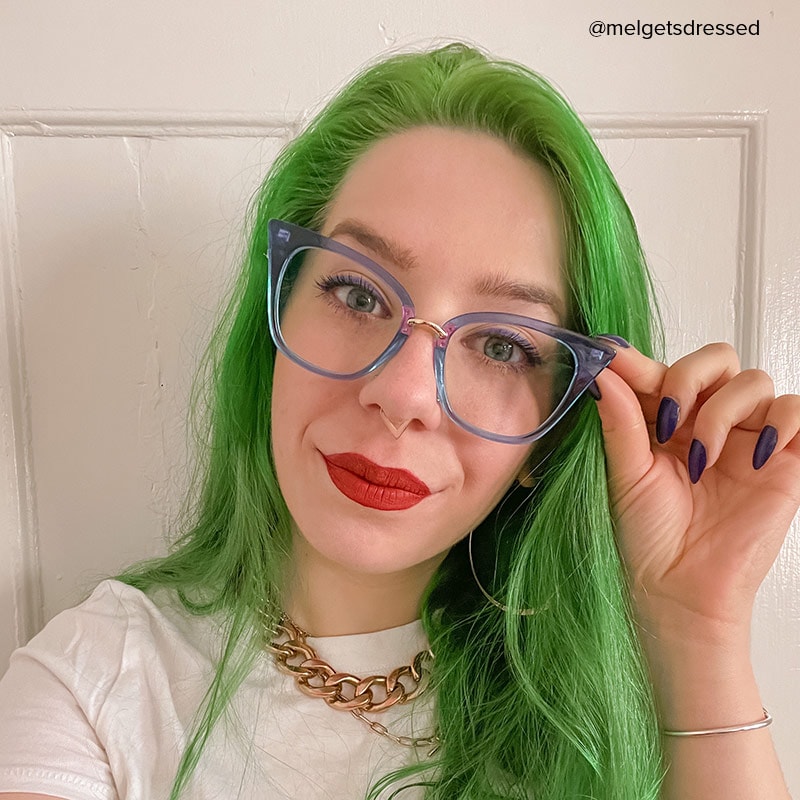 Martha Cat Eye Light-Blue Glasses6