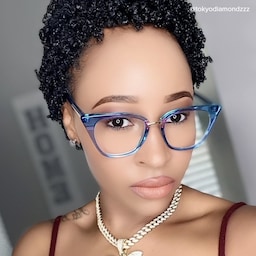 Martha Cat Eye Light-Blue Glasses7