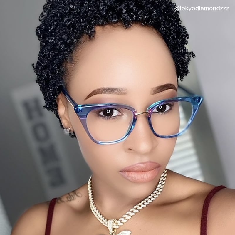 Martha Cat Eye Light-Blue Glasses7