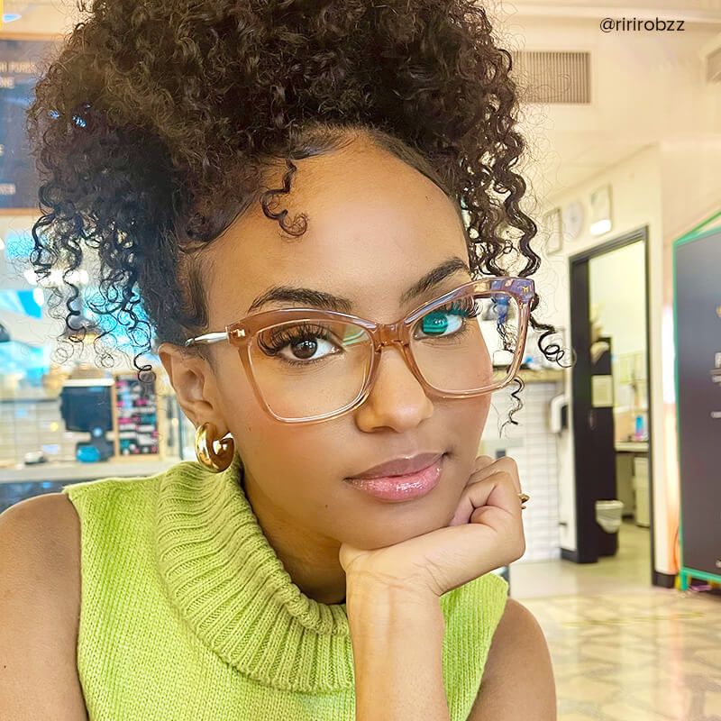 Isaebella Butterfly Beige Frame Glasses | Zeelool5