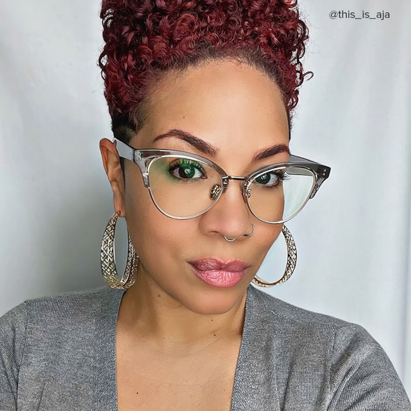 Charlene Browline Gray Glasses