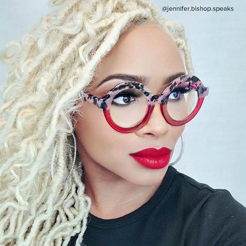 Calhoun Round Two-Tone Frame Glasses | Zeelool Optical6