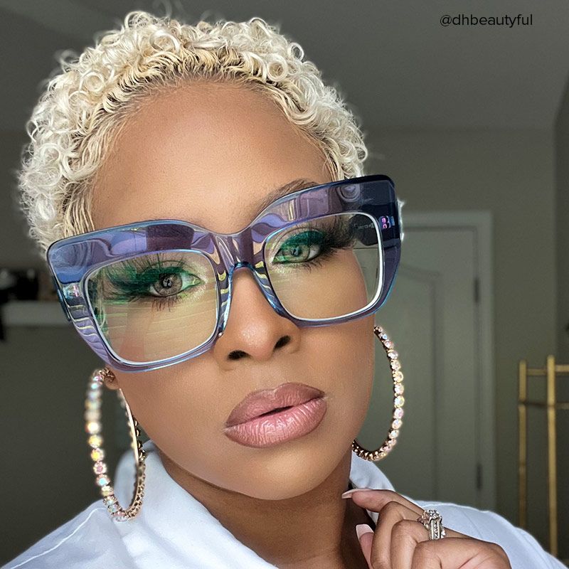 Charmaine Cat Eye Light-Purple Glasses | Zeelool Glasses4