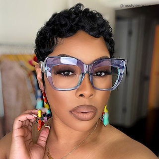 Charmaine Cat Eye Light-Purple Glasses6