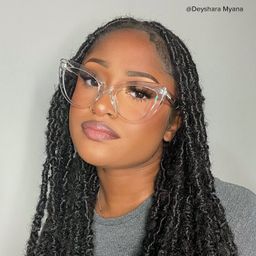 Claudette Cat Eye Clear Glasses5