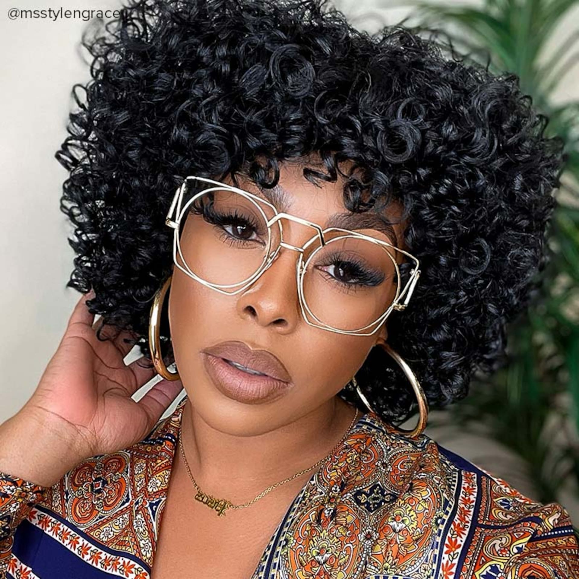 Ybarra Geometric Gold Glasses | Zeelool Glasses5