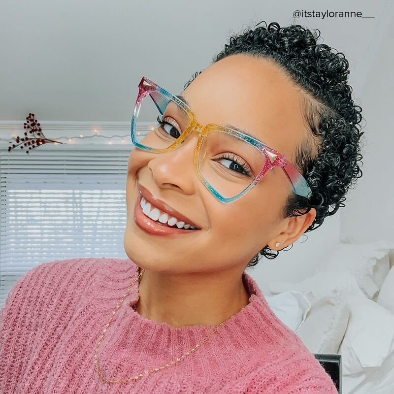Cicely Geometrical Rainbow Eyeglasses | Zeelool Glasses6