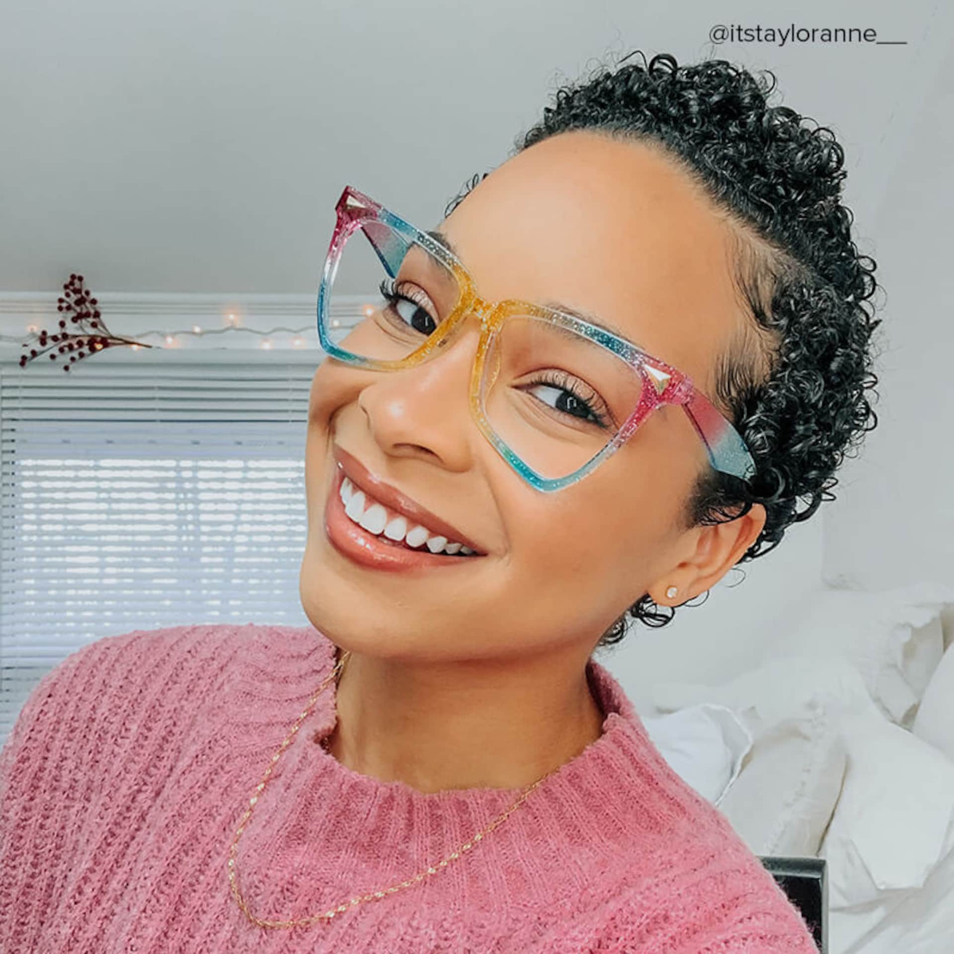 Cicely Geometrical Rainbow Eyeglasses | Zeelool Glasses6