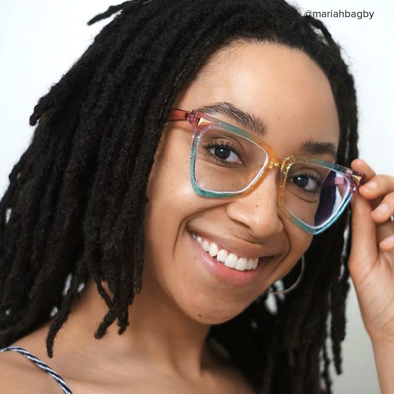 Cicely Geometrical Rainbow Eyeglasses | Zeelool Glasses7