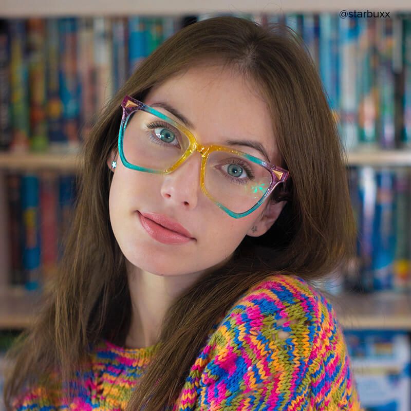 Cicely Geometrical Rainbow Eyeglasses | Zeelool Glasses5