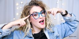 Cicely Geometrical Blue Eyeglasses2