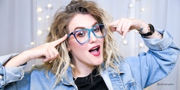 Cicely Geometrical Blue Eyeglasses2
