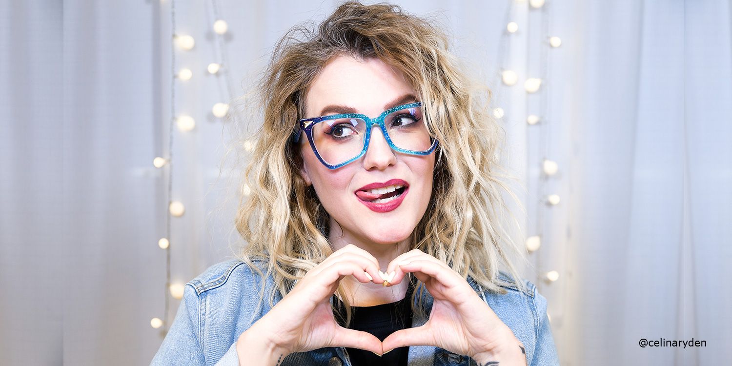 Cicely Geometrical Blue Eyeglasses | Zeelool Glasses3