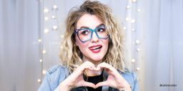 Cicely Geometrical Blue Eyeglasses3