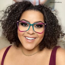 Cicely Geometrical Purple Eyeglasses5