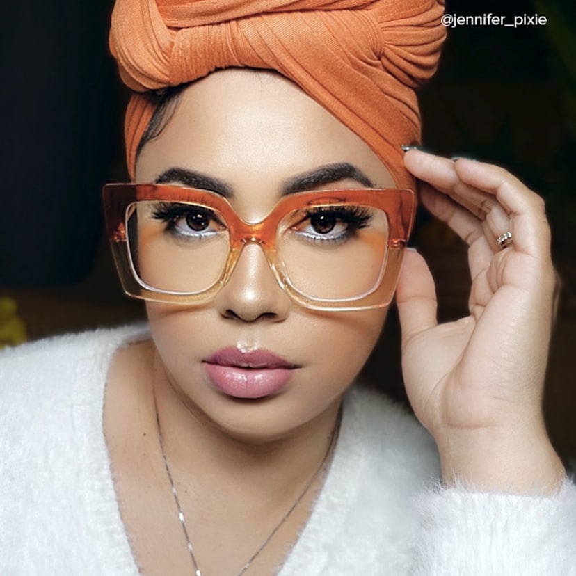 Qatar Square Orange Glasses