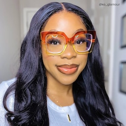 Qatar Square Orange Glasses6