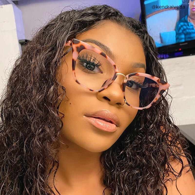 Chandrikar Cat Eye Pink-Floral Frame Glasses | Zeelool10