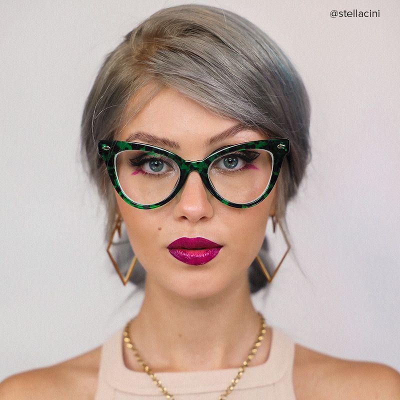 Colla Green-Floral Eyeglasses and Cat Eye Wide Frames7