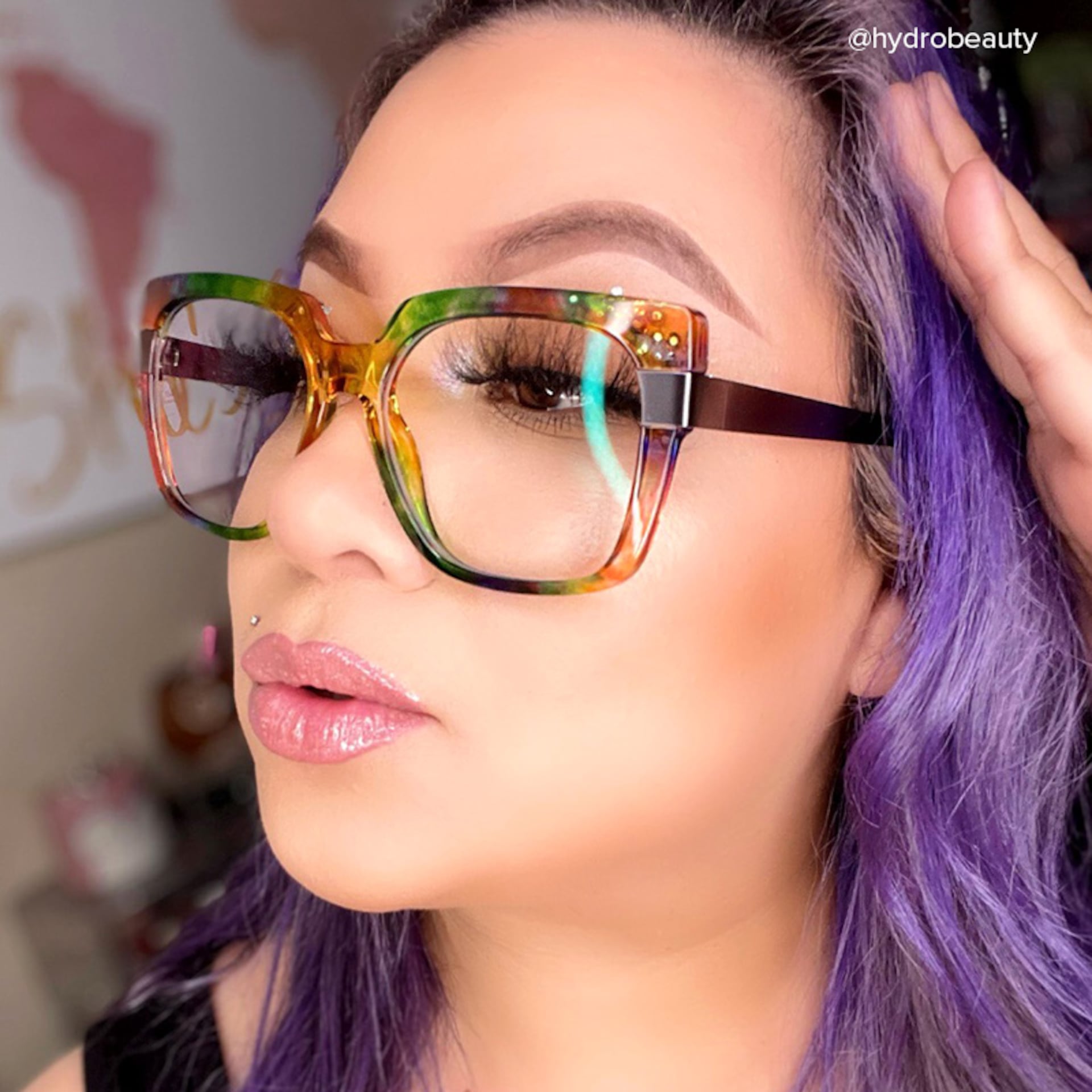 Yaida Square Multicolor Frame Glasses | Zeelool5