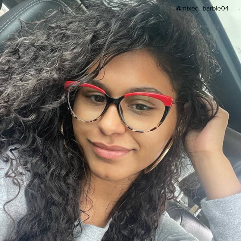 Marcus Cateye Red Glasses | Zeelool Glasses6