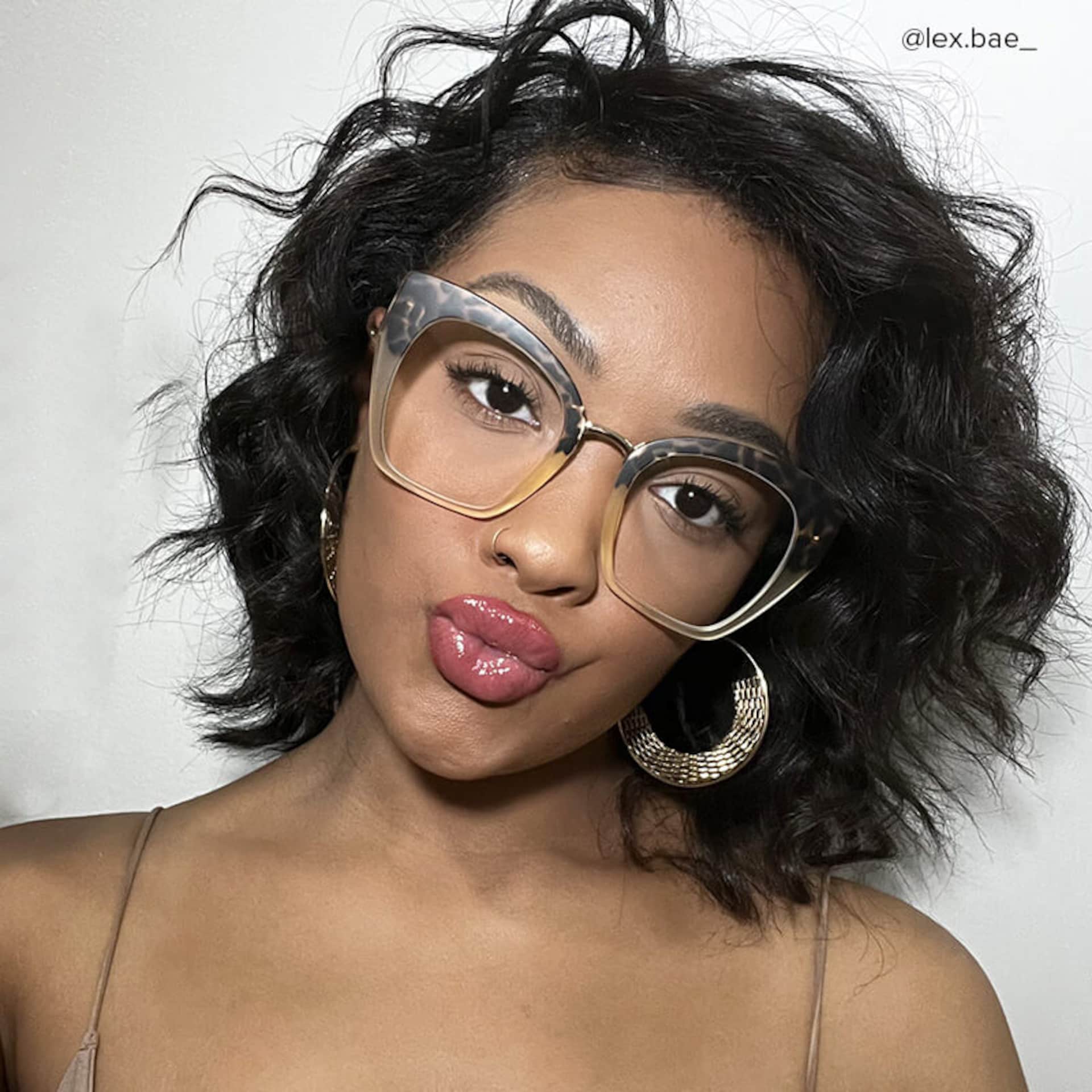 Denis Cat-eye Light Blonde Tortoise Frame Glasses6