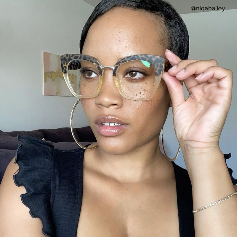 Denis Cat-eye Light Blonde Tortoise Frame Glasses10