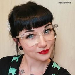 Santiago Cateye Clear Glasses5