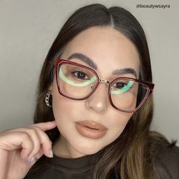 Martine Square Red Glasses4