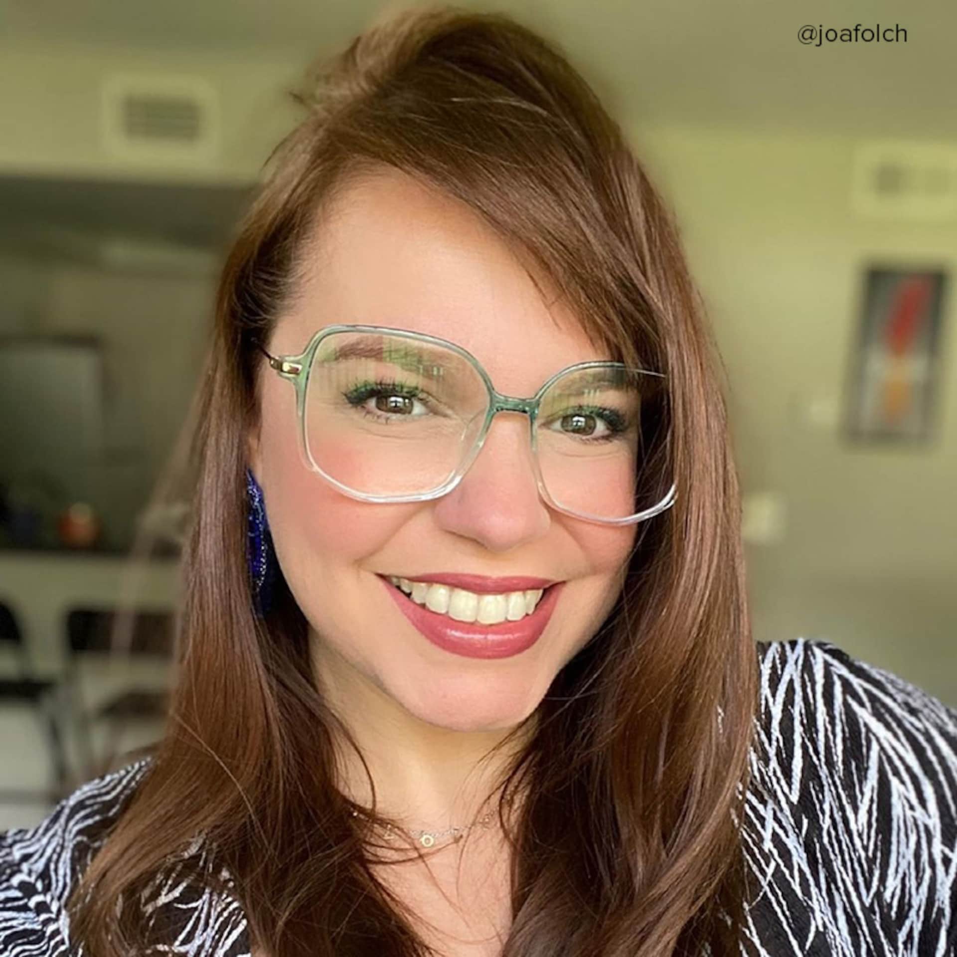 Payton Green Geometric Frame Glasses | Zeelool12