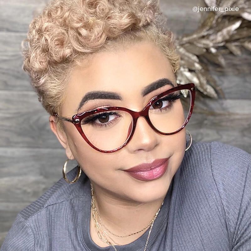 Lucas Cateye Red Eyeglasses with TR90 Frame7