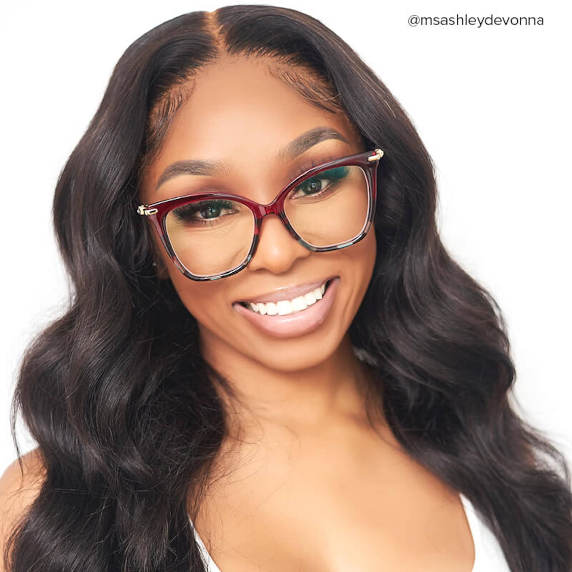 Lamar Butterfly Red Eyeglasses and Two-Tone Frames9