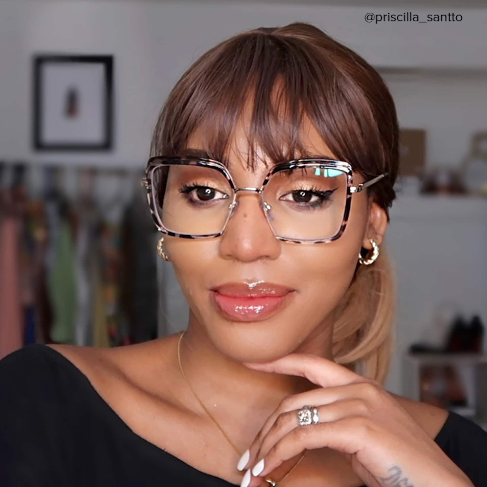 Cordaro Square Clear Tortoise Shell Glasses with Nose Pads8