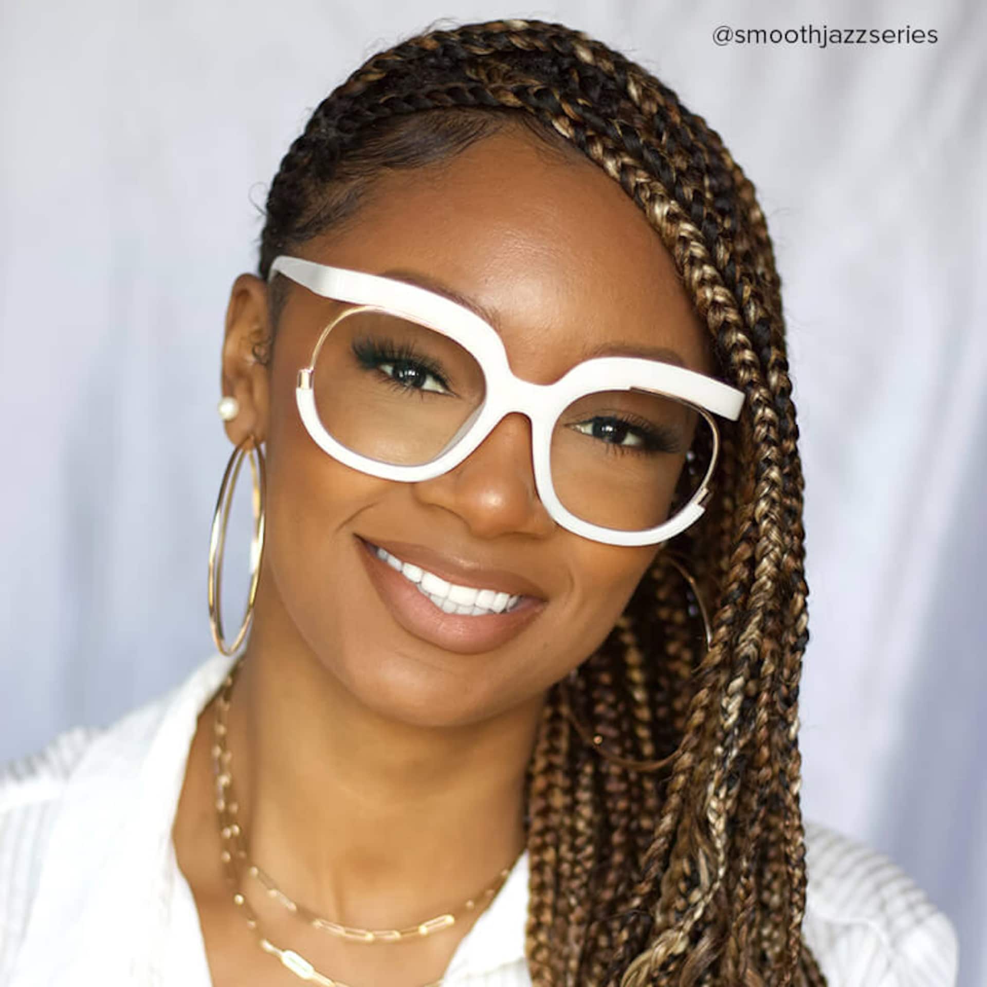 Darice Round White Eyeglasses and Thin Glasses Frames6