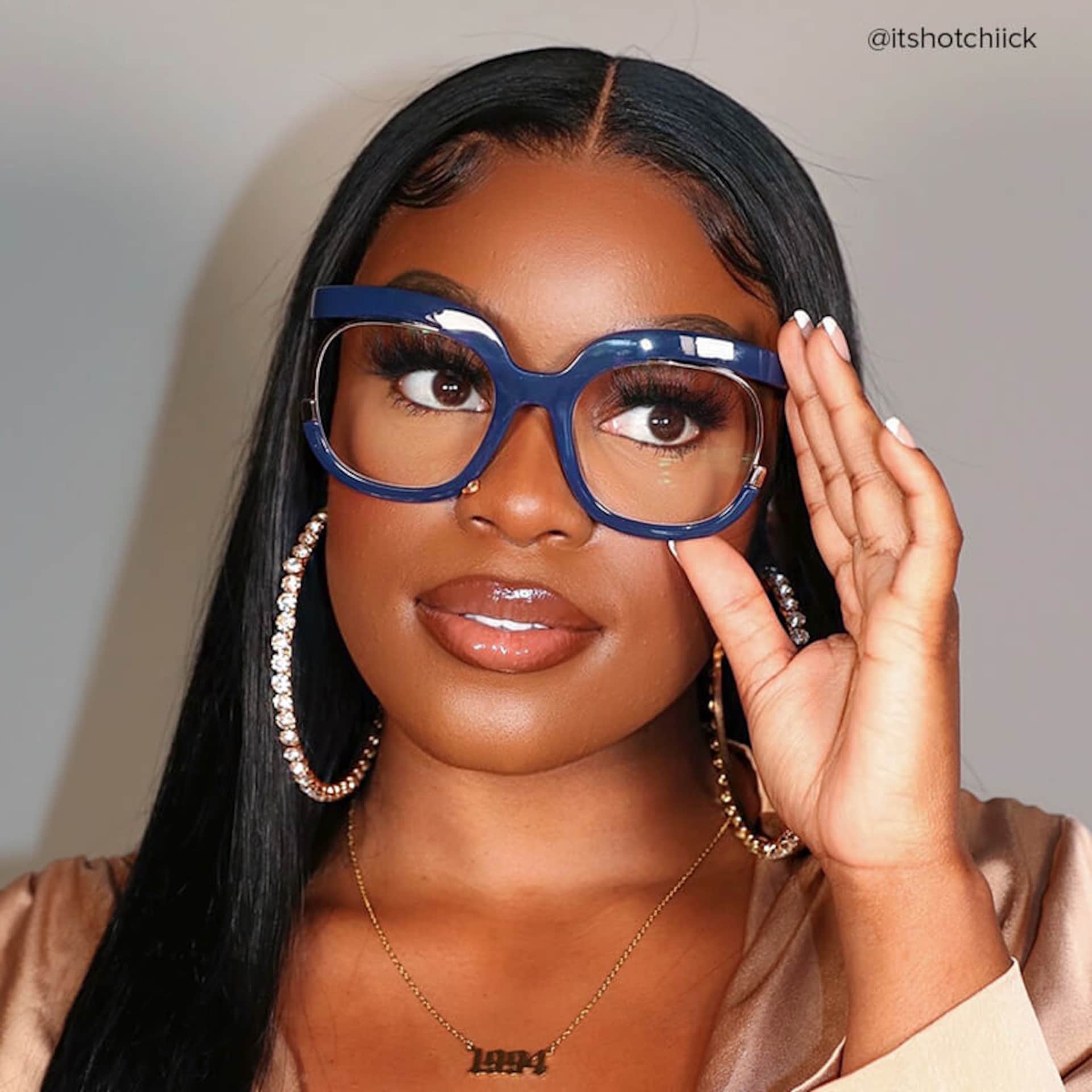 Darice Dark-Blue Round Eyeglasses | Zeelool9