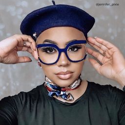 Darice Round Dark-Blue Glasses9