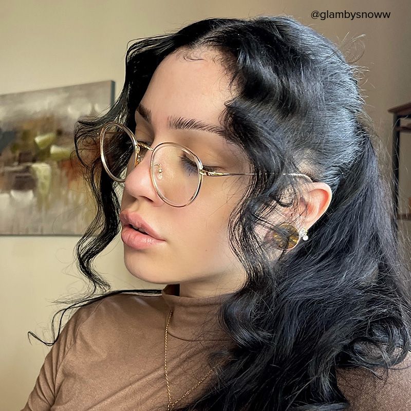 Yahya Round Gold-Clear Glasses | Zeelool Glasses6