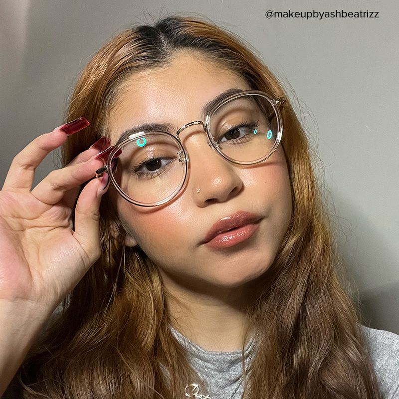 Yahya Round Gold-Clear Glasses | Zeelool Glasses8