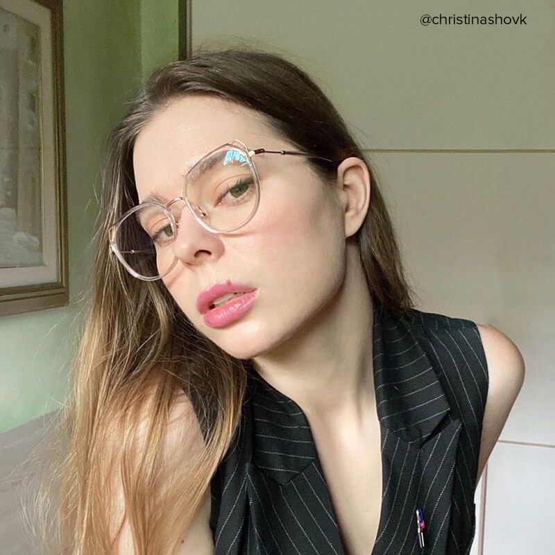 Ofelia Cateye Clear Glasses | ZEELOOL Canada5