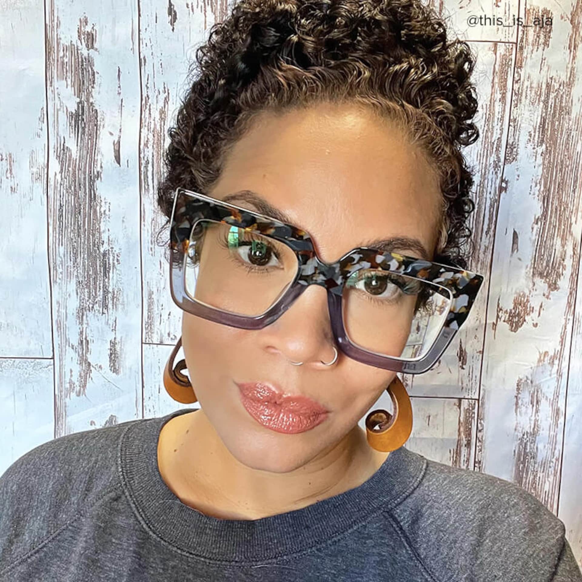 Brandon Square Gray Glasses with Two-Tone Frames8