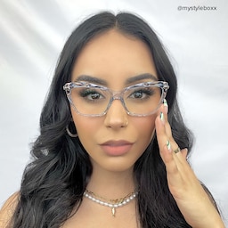 Juliet Cateye Light Blue Glasses5