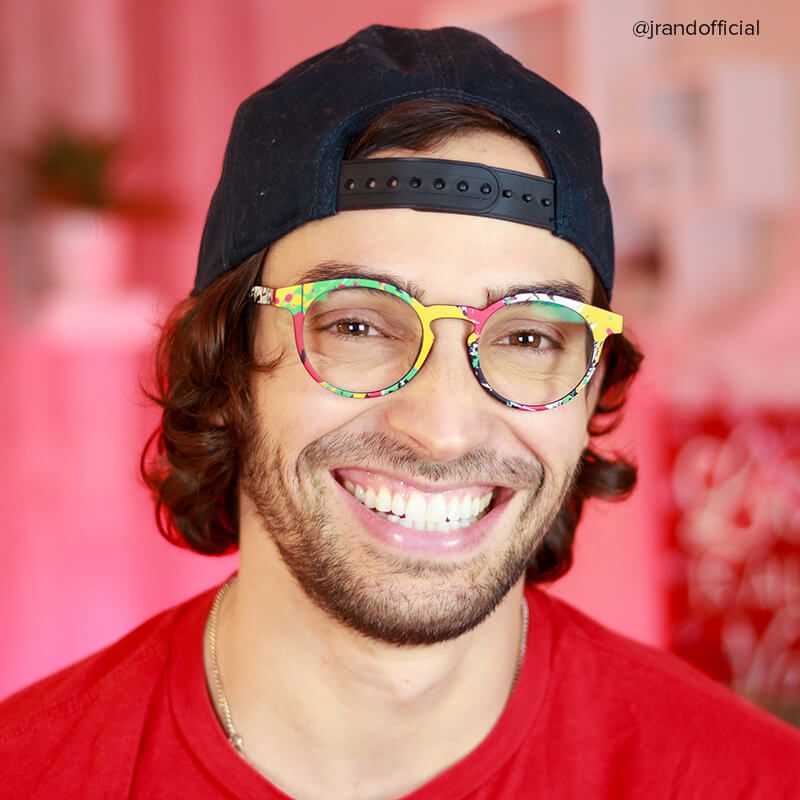 Street-Artist Round Colorful Frame Glasses | Zeelool8