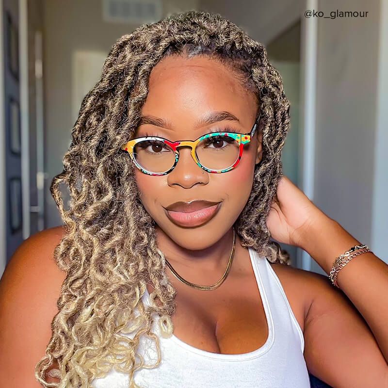 Street-Artist Round Colorful Frame Glasses | Zeelool5